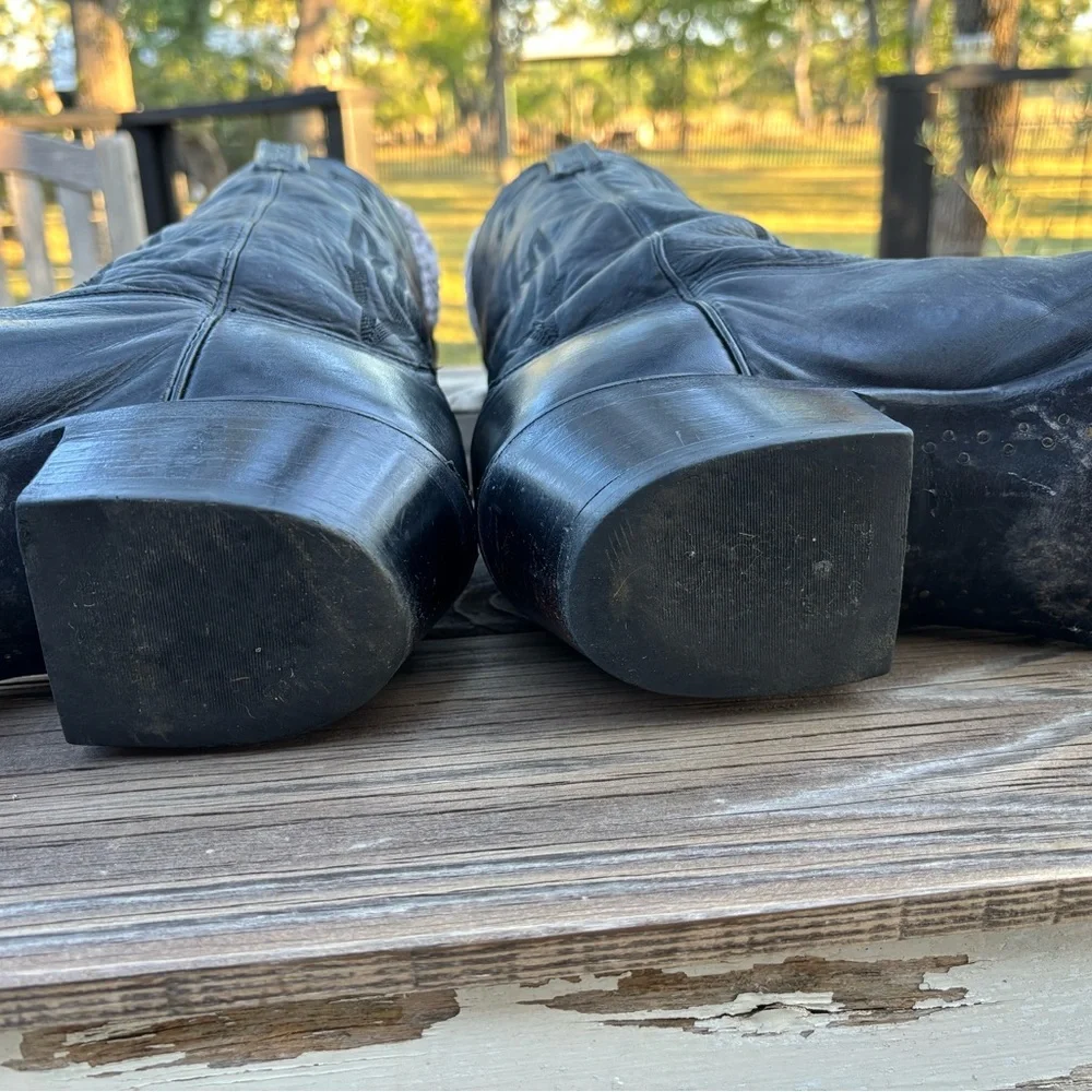 Lucchese 2000 Cowboy Boot, Black, Sz 14 D - Picture 6 of 13